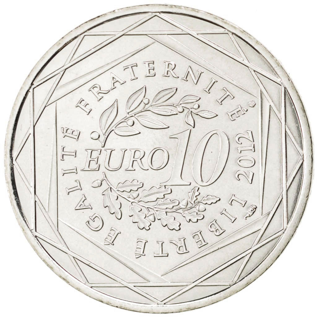 FRANCE, 10 Euro, 2012, Paris, KM #1878, MS(63), Silver, 29, 10.00