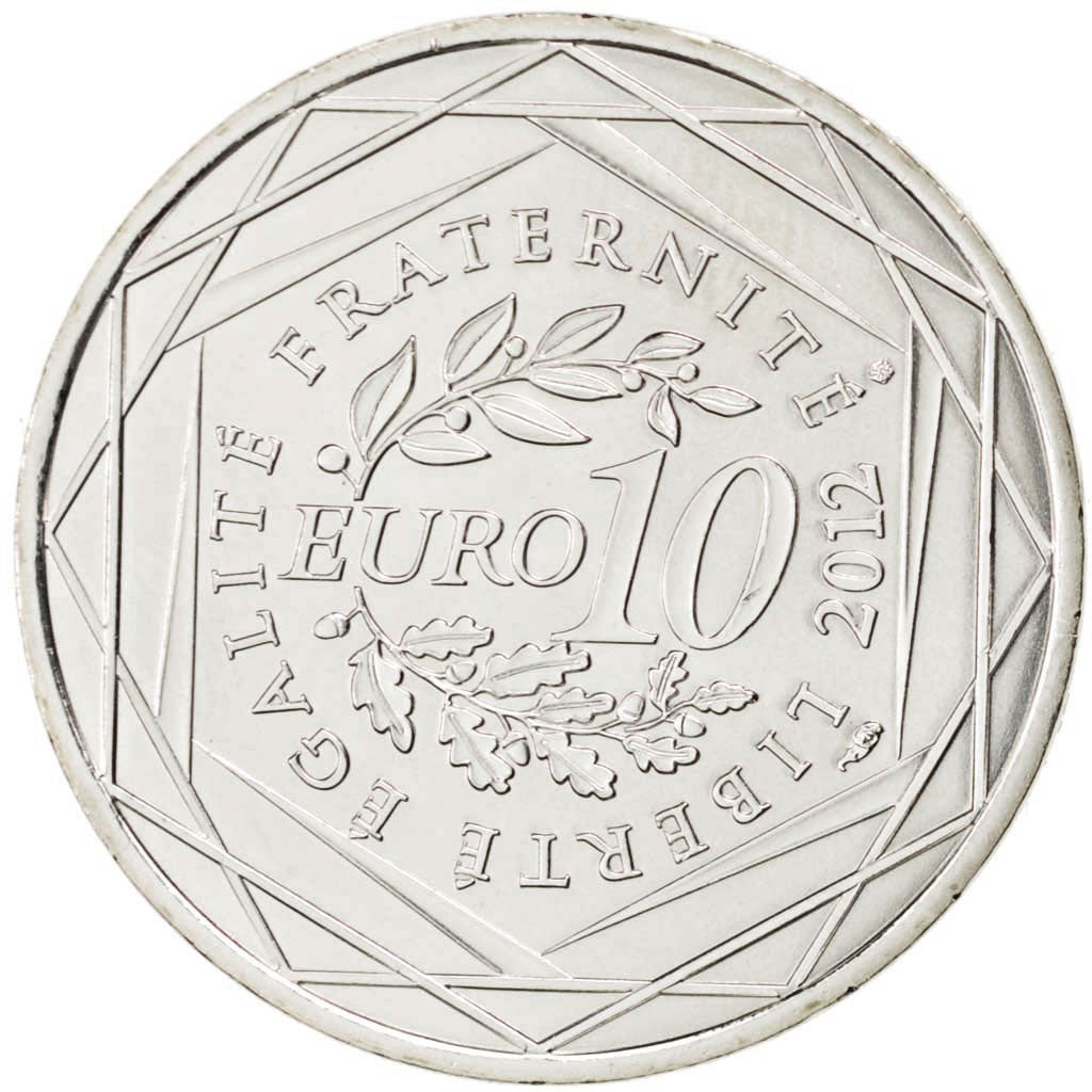 FRANCE, 10 Euro, 2012, Paris, KM #1877, MS(63), Silver, 29, 10.00