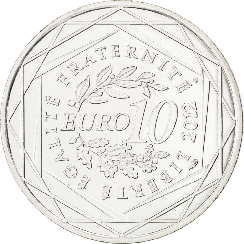 FRANCE, 10 Euro, 2012, Paris, KM #1888, MS(63), Silver, 29, 10.00