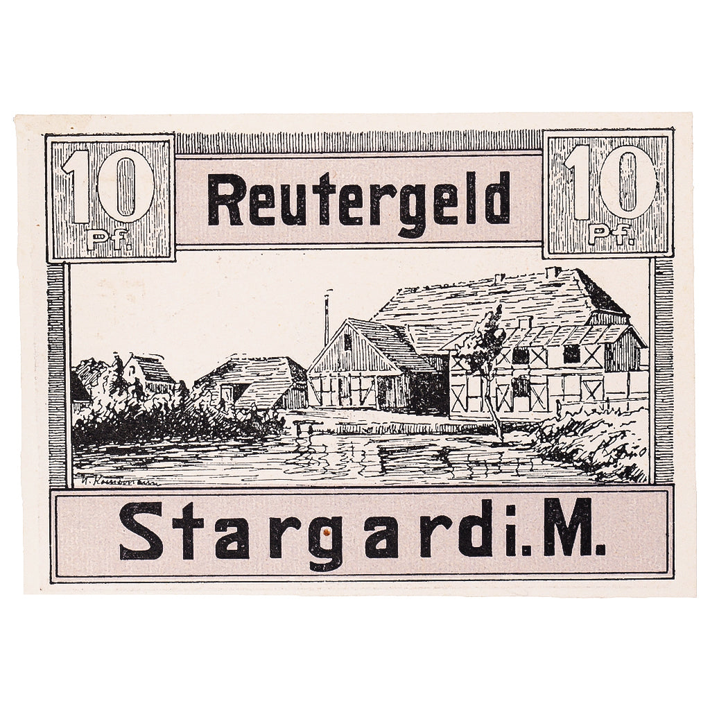 Banknote, Germany, Stargard, 10 Pfennig, ferme, 1922 UNC(63) Mehl:1253.1