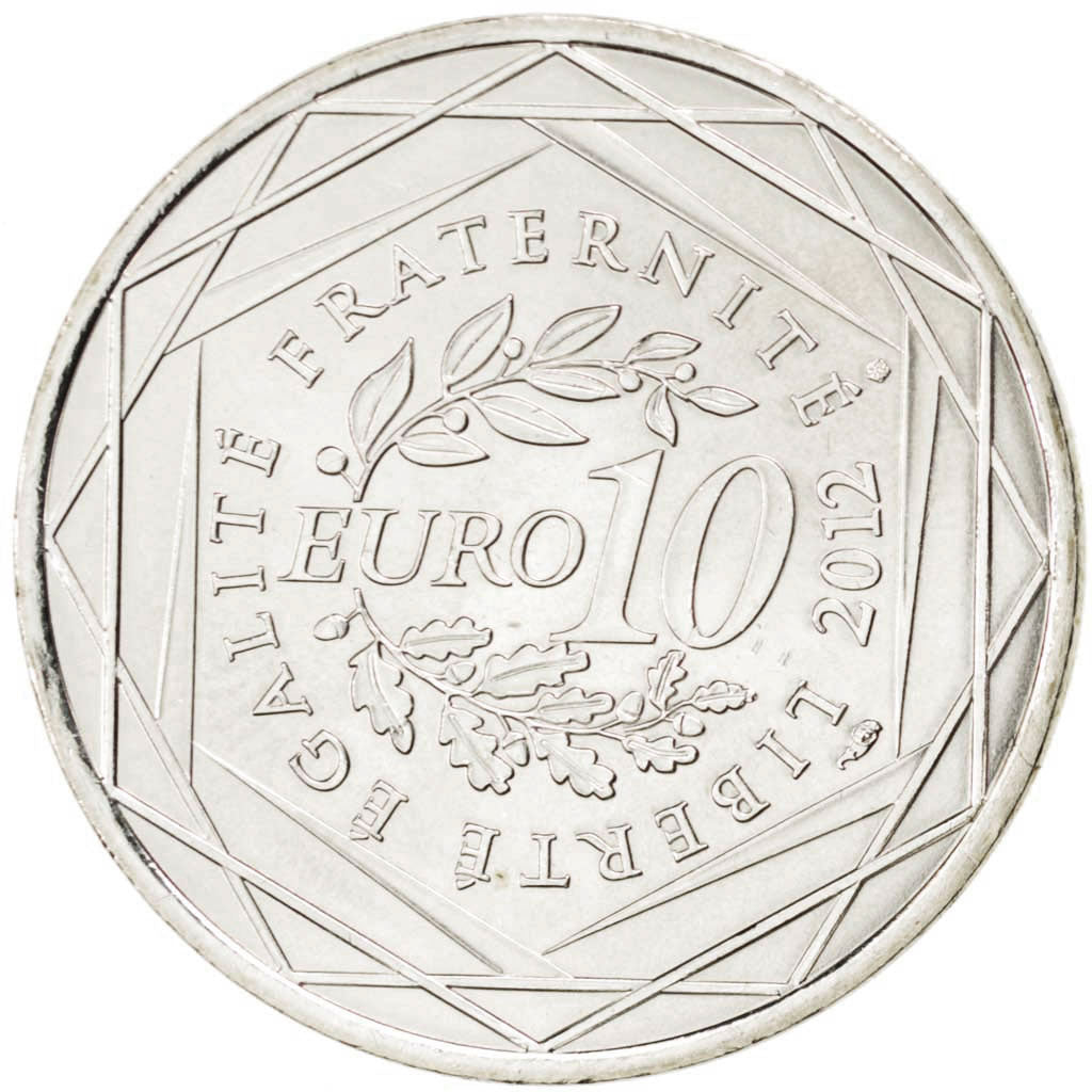 FRANCE, 10 Euro, 2012, Paris, KM #1882, MS(63), Silver, 29, 10.00