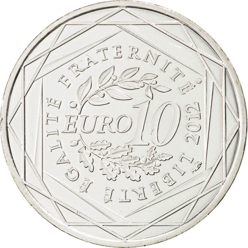 FRANCE, 10 Euro, 2012, Paris, KM #1873, VF(30-35), Silver, 29, 10.00