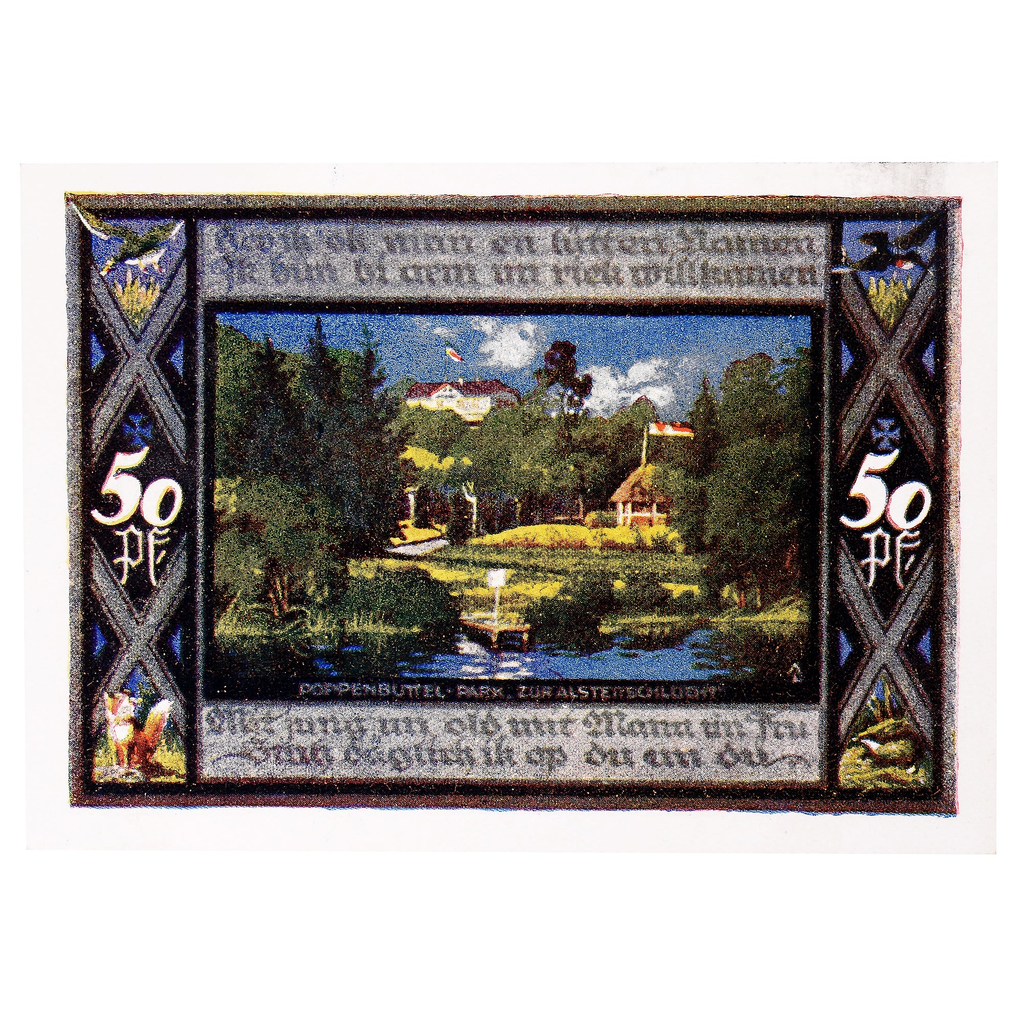 Banknote, Germany, Poppenbüttel, 50 Pfennig, Maison, 1921 UNC(63) Mehl:1068.1