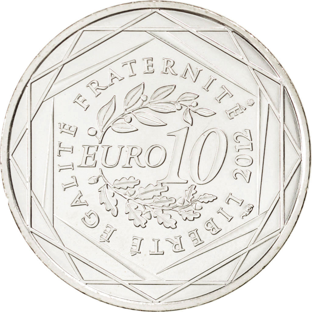 FRANCE, 10 Euro, 2012, Paris, KM #1872, MS(63), Silver, 29, 10.00