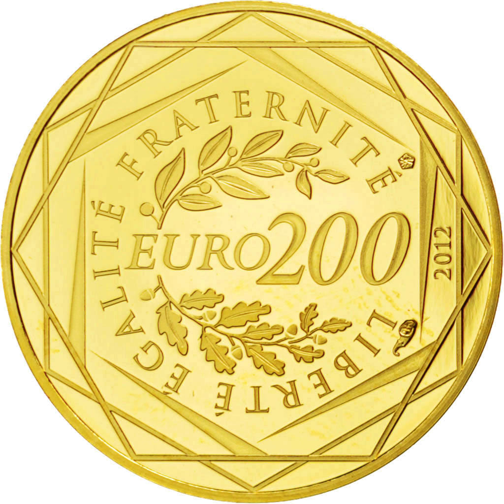 Coin, France, 200 Euro, 2012, MS(63), Gold, KM:2074