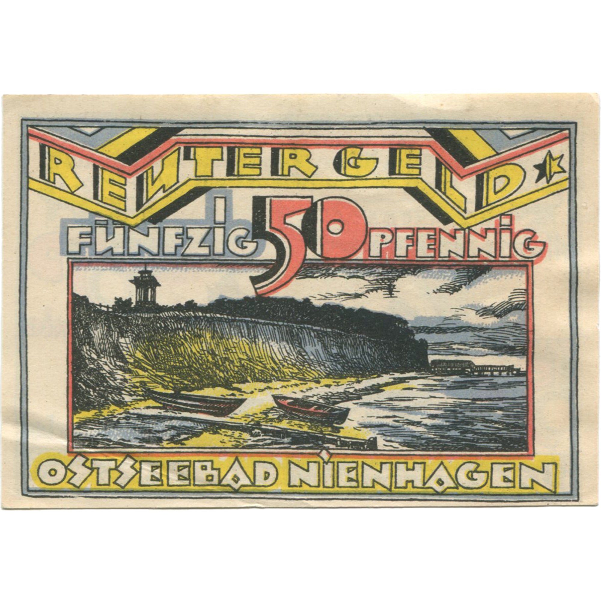 Banknote, Germany, Nienhagen, 50 Pfennig, voilier, 1922, UNC(63), Mehl:975.1