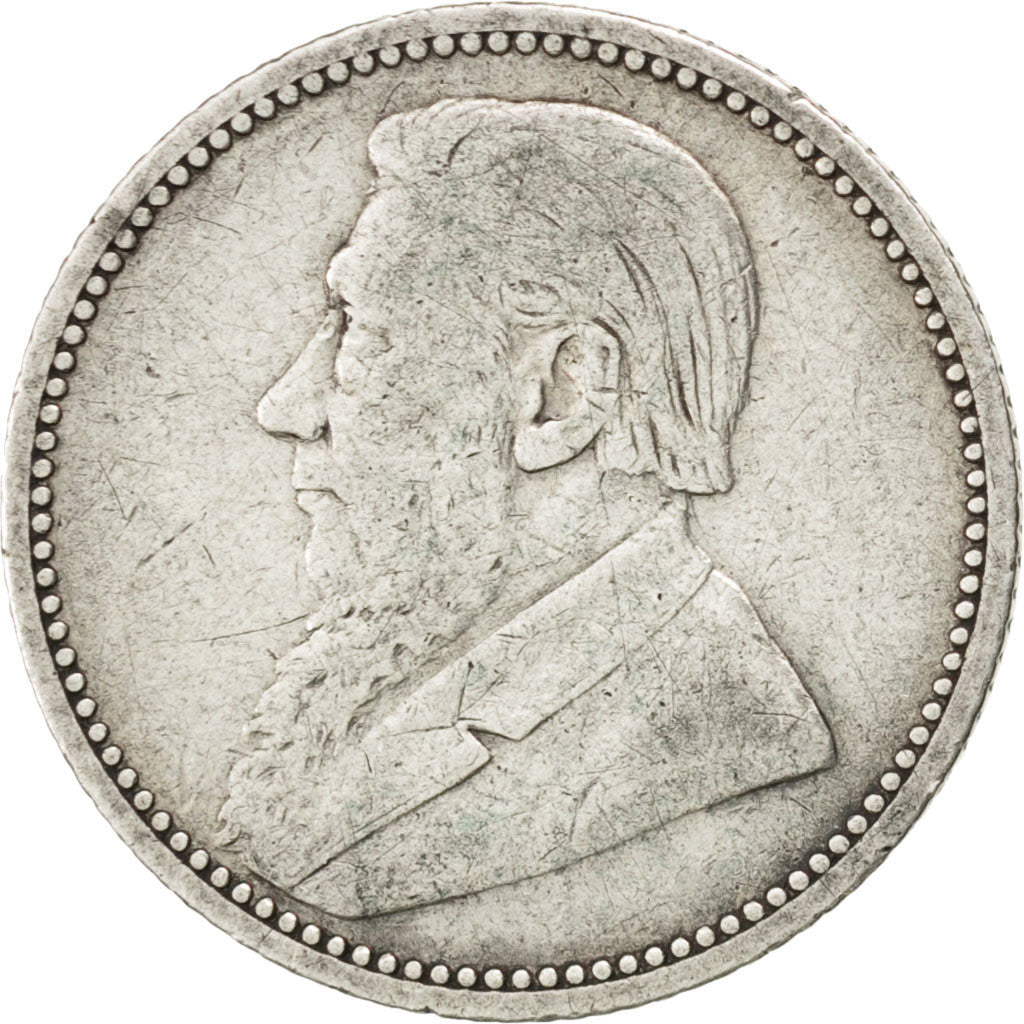 SOUTH AFRICA, 6 Pence, 1894, KM #4, EF(40-45), Silver, 2.76