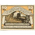 Banknote, Germany, Hagenow, 10 Pfennig, cerf, 1921, UNC(63), Mehl:500.2