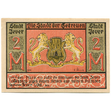 Banknot, Niemcy, Jever, 2 Mark, Lion, 1922, UNC(63), Mehl:661a.1