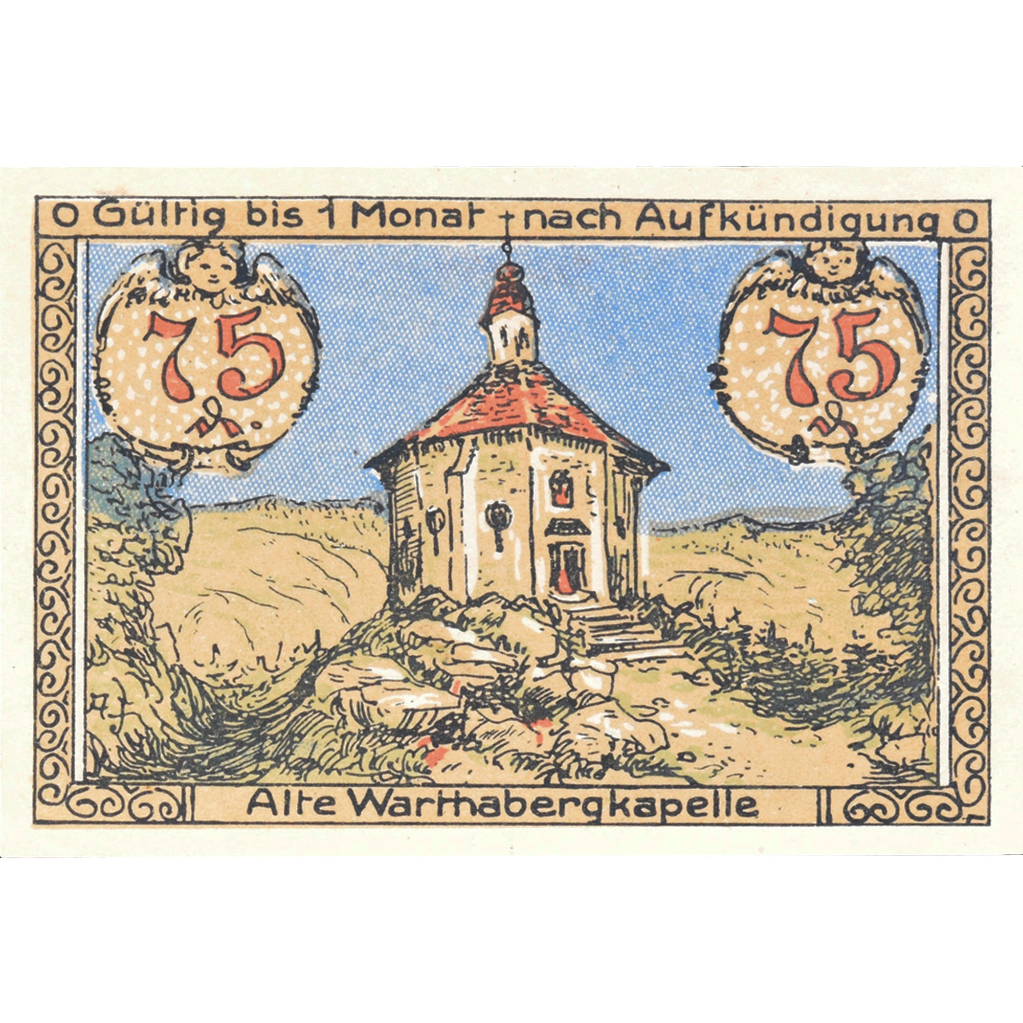 Banknote, Germany, Wartha, 75 Pfennig, Eglise 1921-08-11, UNC(63) Mehl:1381.2