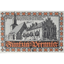 Banknote, Germany, Wriezen, 50 Pfennig, Eglise, 1921, UNC(63), Mehl:1456.1