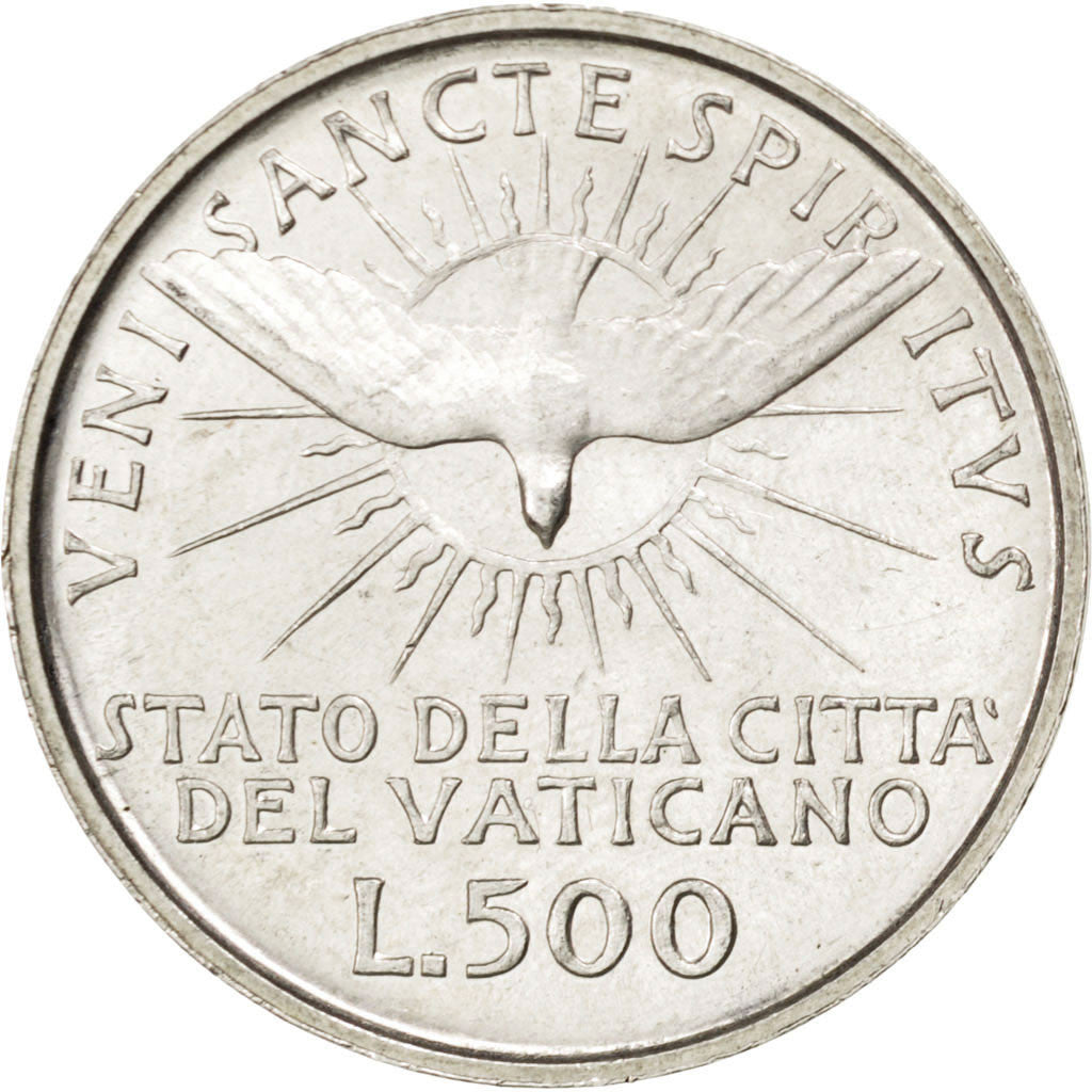 Coin, VATICAN CITY, Sede Vacante, 500 Lire, 1963, MS(63), Silver, KM:75