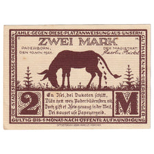 Banknote, Germany, Paderborn, 2 Mark, rue, 1921 UNC(63) Mehl:1043.5
