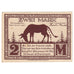 Banknote, Germany, Paderborn, 2 Mark, rue, 1921 UNC(63) Mehl:1043.5