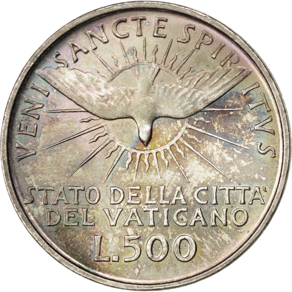 VATICAN CITY, 500 Lire, 1958, KM #57, MS(60-62), Silver, 29.3, 11.02