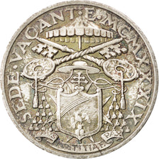 VATICAN CITY, 10 Lire, 1939, KM #21, MS(60-62), Silver, 27, 10.04