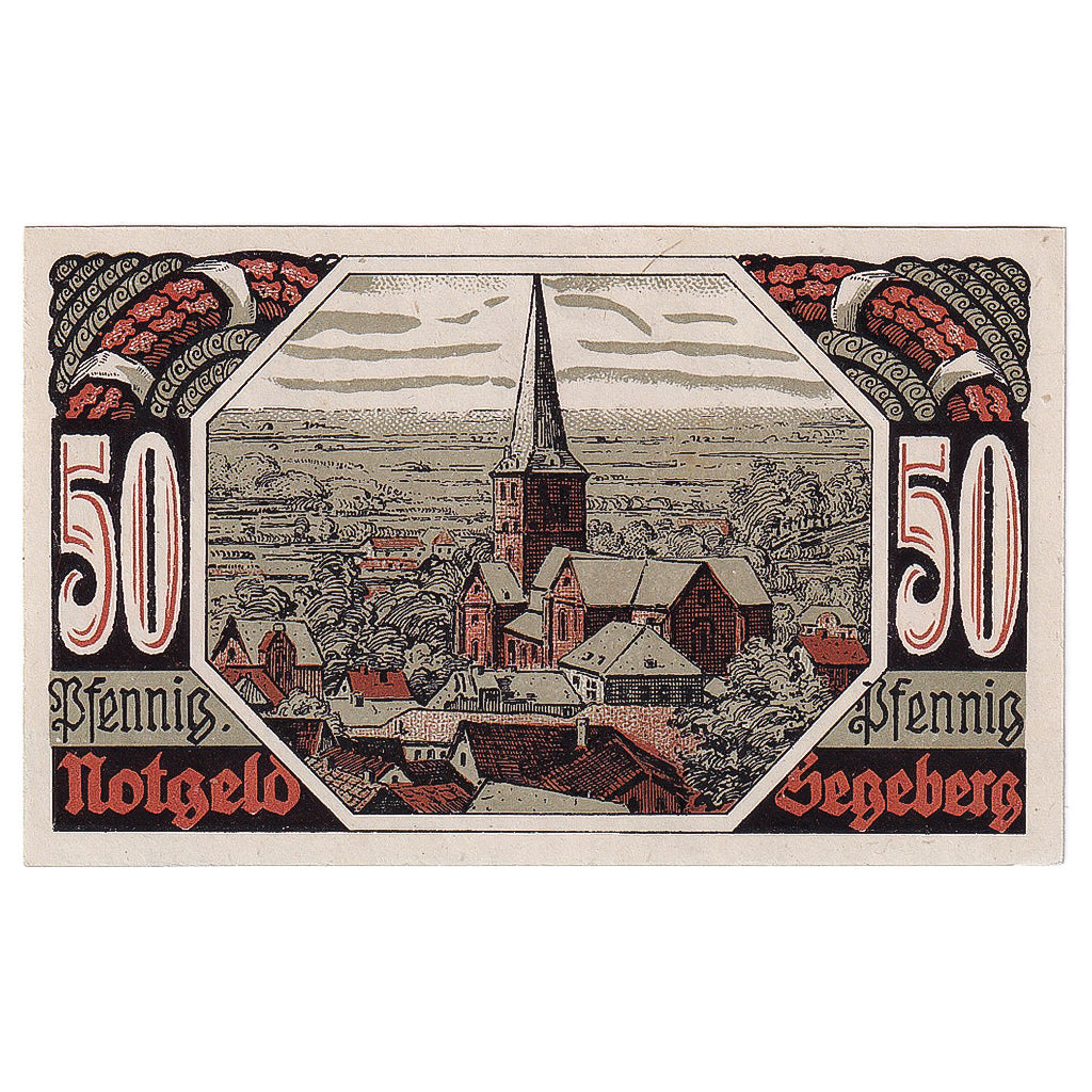 Banknote, Germany, Segeberg, 50 Pfennig, château, 1920 UNC(63) Mehl:1218.1