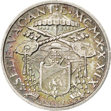 VATICAN CITY, 5 Lire, 1939, KM #20, MS(63), Silver, 23, 5.01
