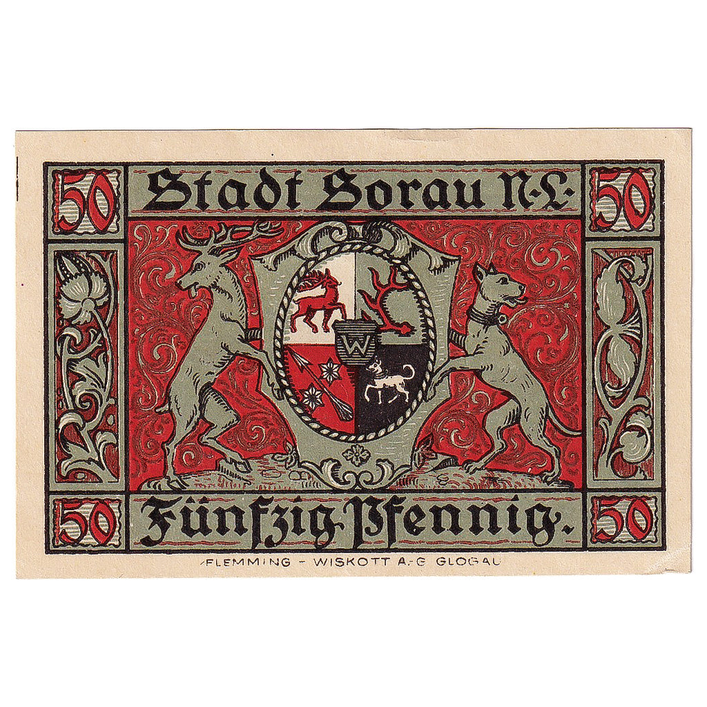 Banconote, Germania, Sorau, 50 Pfennig, mairie 1921-03-01, SPL Mehl:1247.1