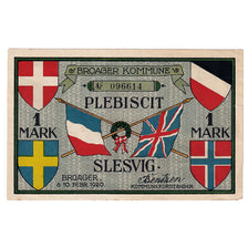 Banknote, Germany, Slesvig, 1 Mark, drapeau, 1920 AU(55-58) Mehl:188.3a