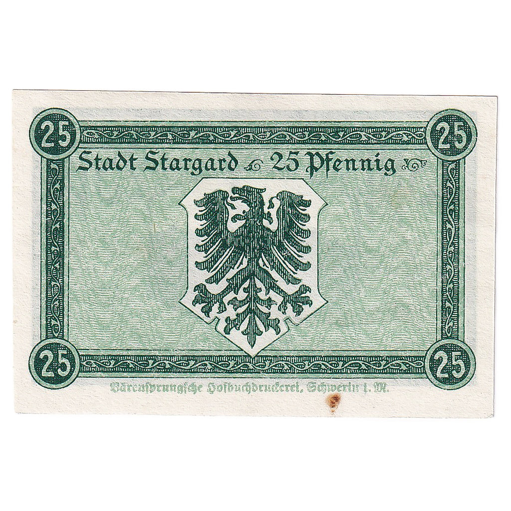 Banknote, Germany, Stargard, 25 Pfennig, village 1921-01-01, UNC(63) Mehl:S102