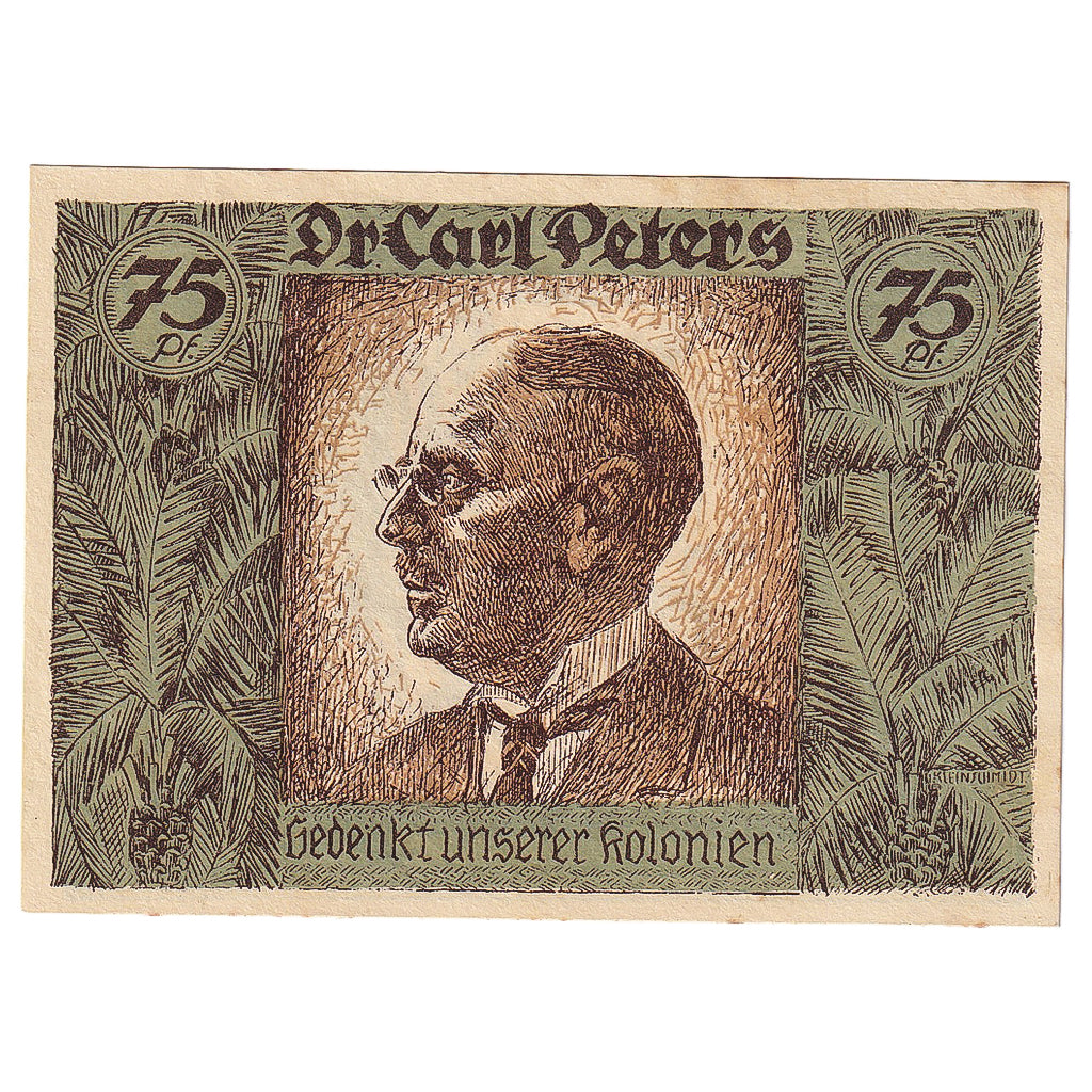 Banknote, Germany, Berlin, 75 Pfennig, portrait 1922-03-31, UNC(63) Mehl:88.3