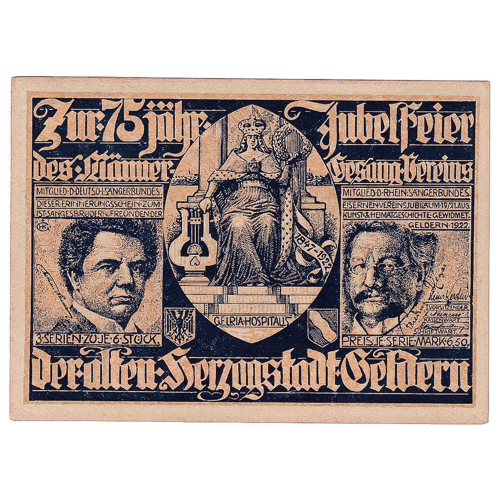 Banknote, Germany, Geldern, 75 Pfennig, armée 1922-08-21, UNC(63) Mehl:415.3