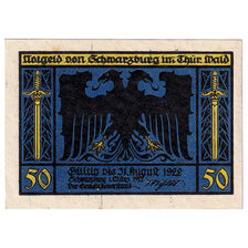 Banknote, Germany, schwarzburg, 50 Pfennig, épée 1922 UNC(63) Mehl:1208.2