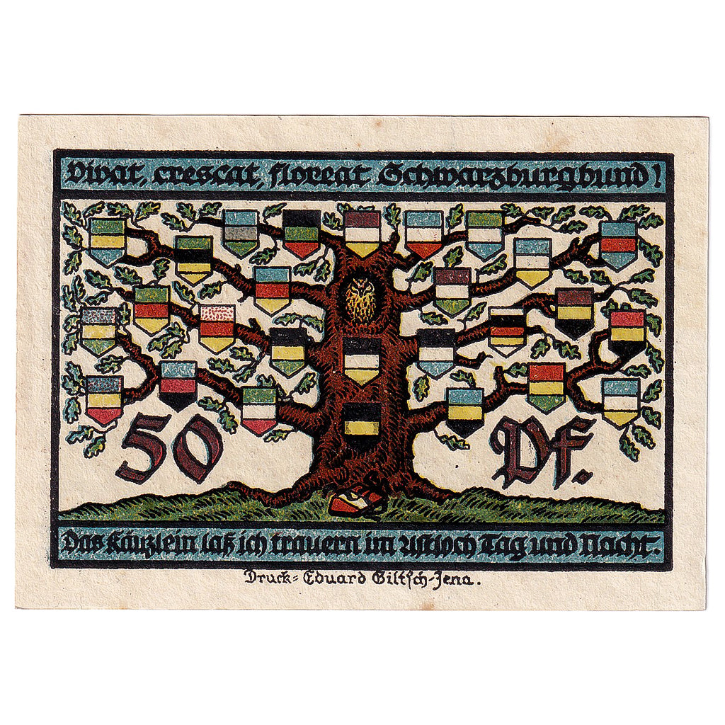 Banknote, Germany, schwarzburg, 50 Pfennig, épée 1922 UNC(63) Mehl:1208.2