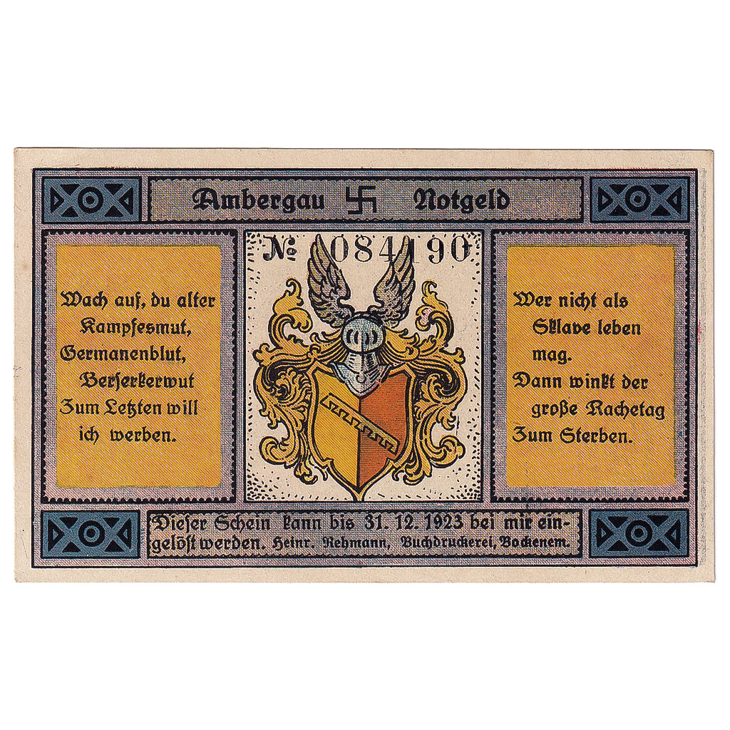 Banknote, Germany, Bockenem, 75 Pfennig, Grotte 1923-12-31, UNC(63) Mehl:130.1