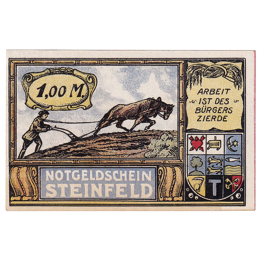 Billet, Allemagne, Steinfeld, 1 Mark, aigle, 1921, 1921-11-30, SPL, Mehl:1262.6a