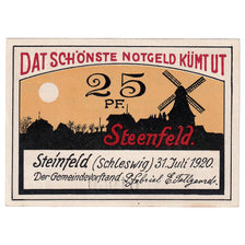 Banknote, Germany, Steinfeld, 25 Pfennig, moulin, 1921 UNC(63) Mehl:1262.4