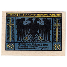Billet, Allemagne, schwarzburg, 50 Pfennig, aigle 1922-08-31, SPL Mehl:1208.2