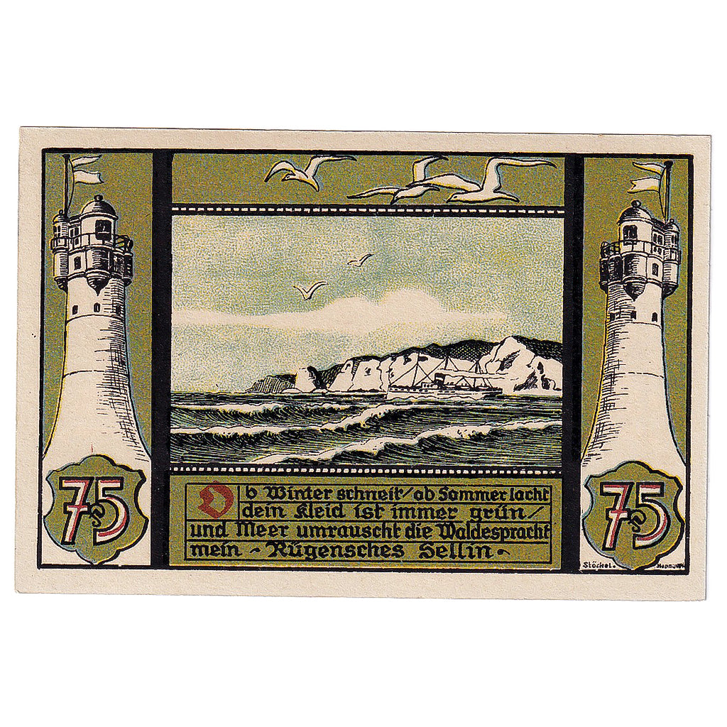Banconote, Germania, Sellin a Rügen, 75 Pfennig, mer 1922-03-01, SPL Mehl:1219.1