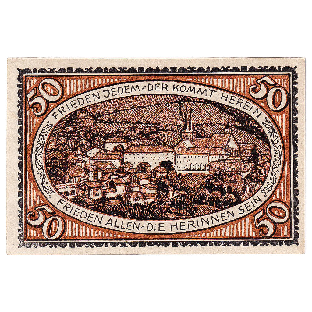 Banknote, Germany, Berchtesgaden, 50 Pfennig, village, 1920 UNC(63) Mehl:76.3a