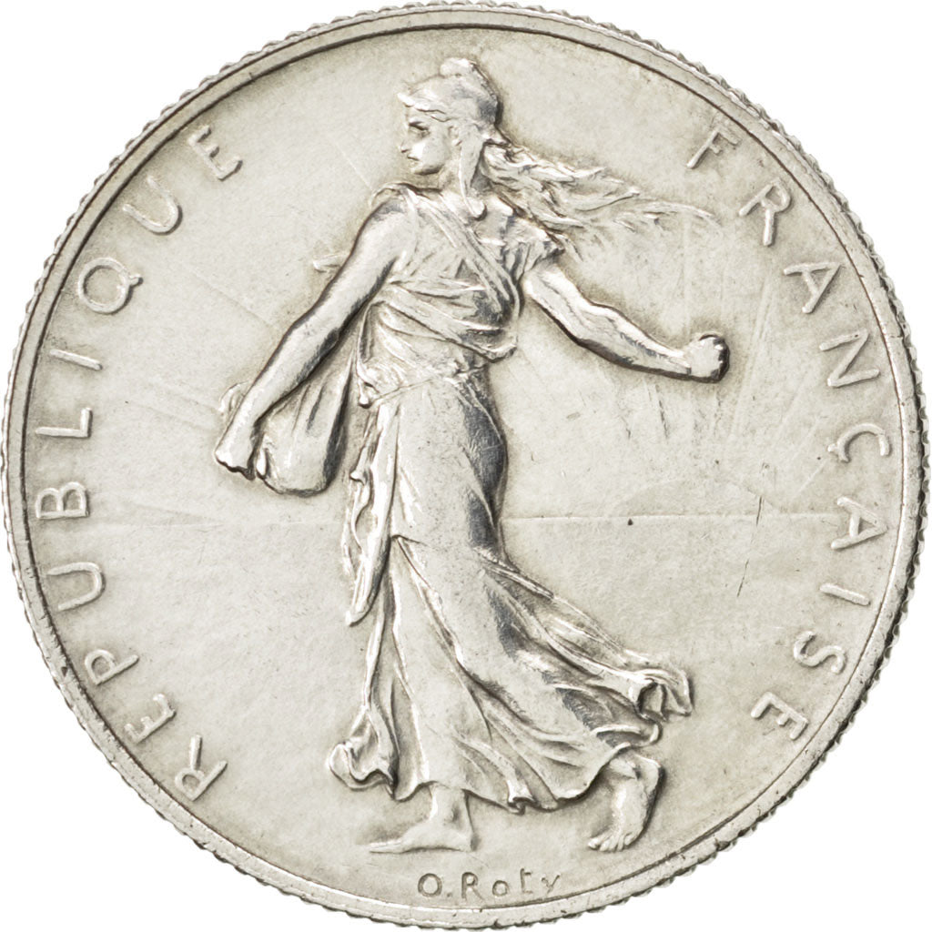 Moneda, Francia, Semeuse, 2 Francs, 1915, EBC, Plata, KM:845.1, Gadoury:532