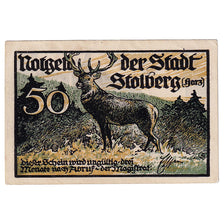 Banknote, Germany, Stolberg, 50 Pfennig, cerf, 1921, UNC(63), Mehl:1273.1