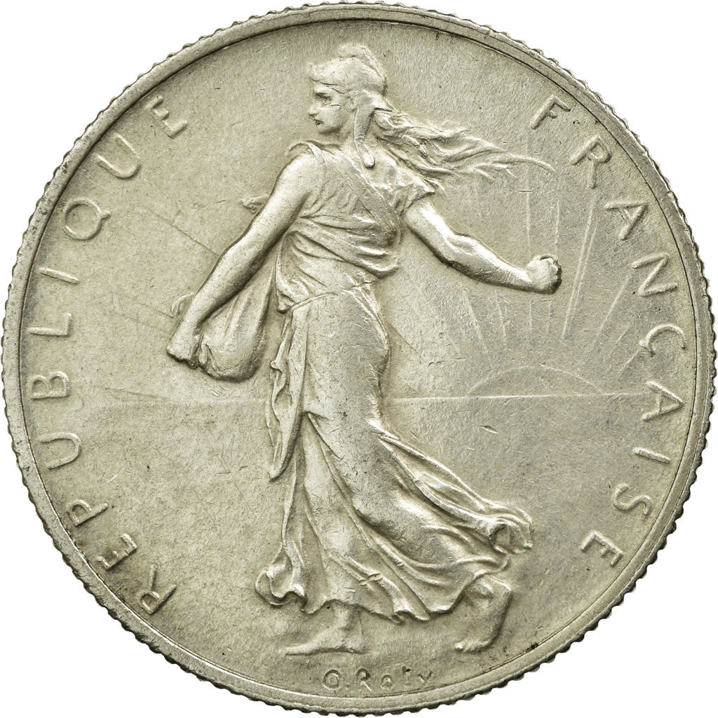Coin, France, Semeuse, 2 Francs, 1915, AU(55-58), Silver, KM:845.1, Gadoury:532