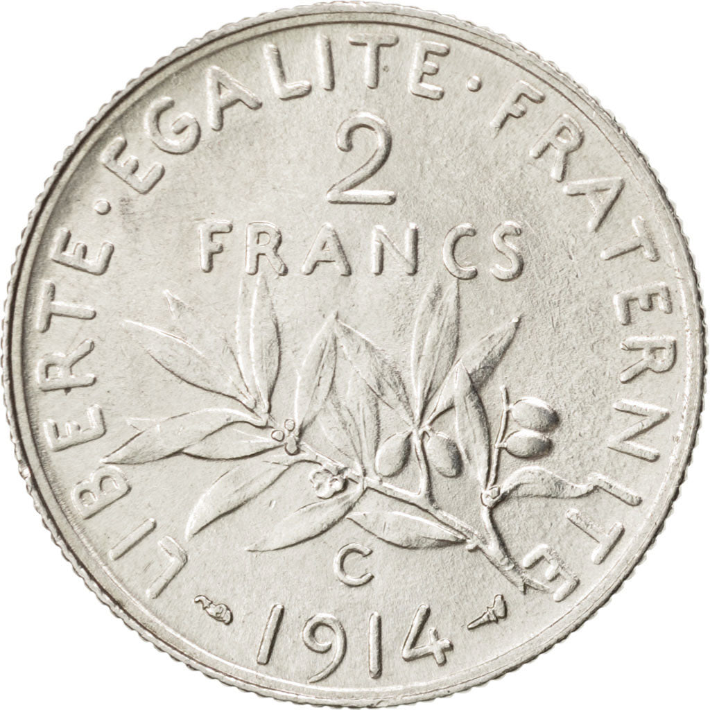 IIIème République, 2 Francs Semeuse 1914 Castelsarrasin, KM 845.2