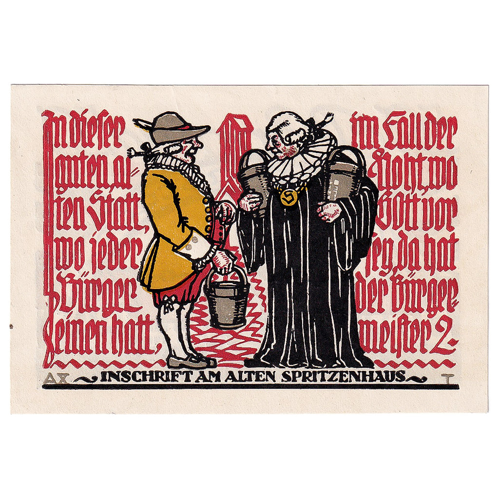 Banknot, Niemcy, Schoppenstedt, 50 Pfennig, personnage, 1921 SPL Mehl:1199.1a