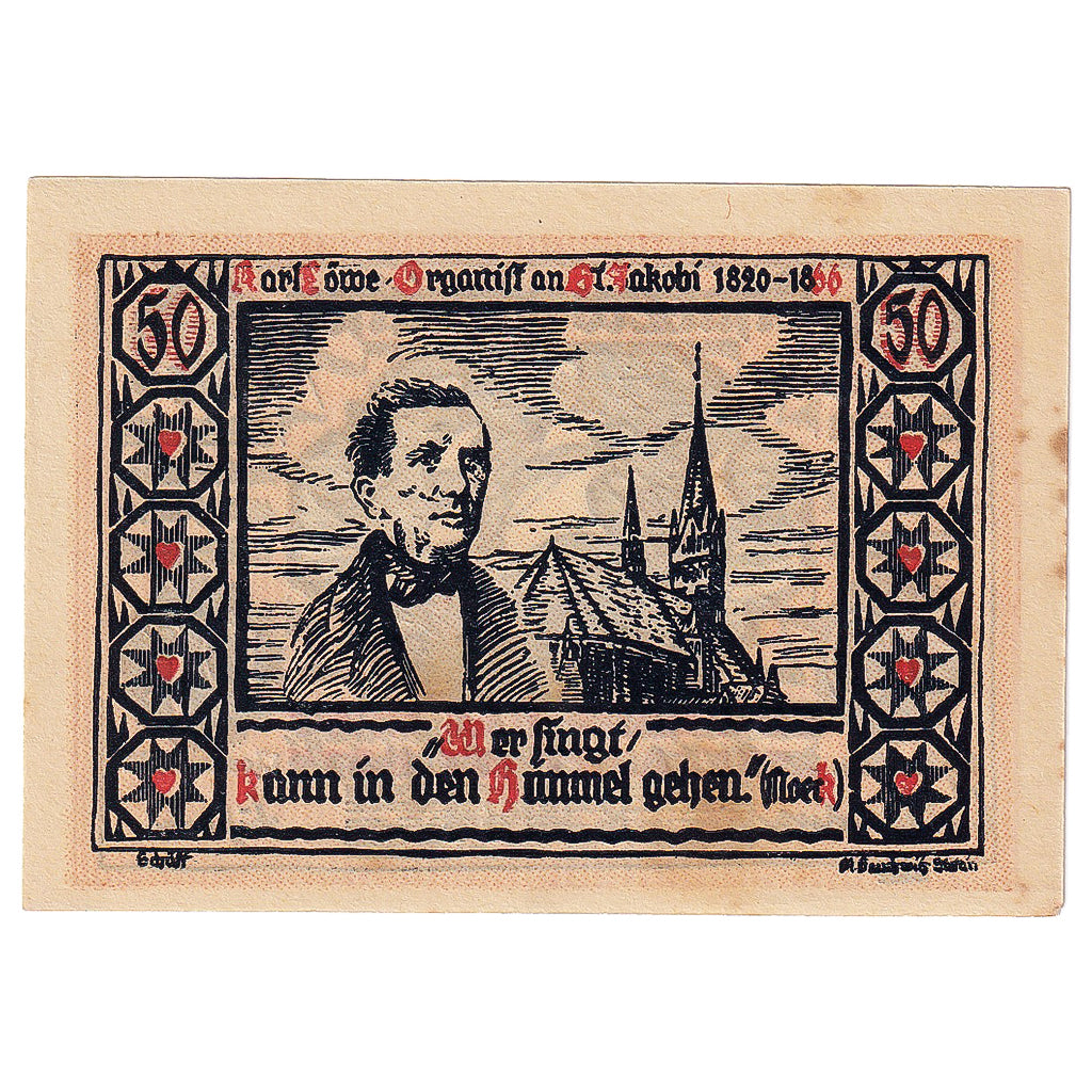 Banknote, Germany, Stettin, 50 Pfennig, bateau, 1922 AU(55-58) Mehl:1270.4