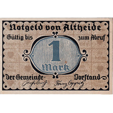 Banknote, Germany, Altheide, 1 Mark, Monument, 1921, UNC(63), Mehl:28.1