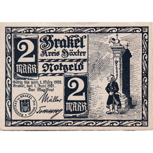 Banconote, Germania, Brakel, 2 Mark, Monument, 1921, 1921-06-01, SPL, Mehl:150.1