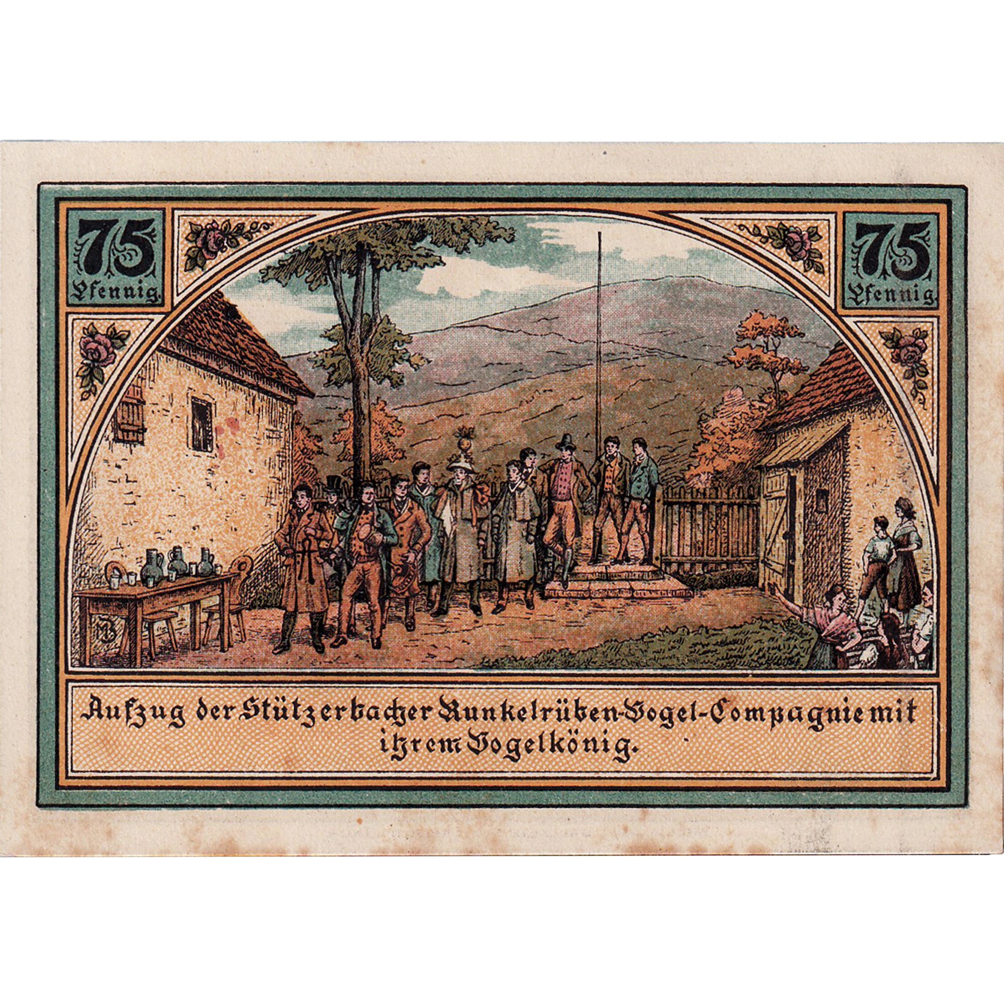 Banconote, Germania, Stützerbach, 75 Pfennig, personnage, 1921, SPL- Mehl:1287.1