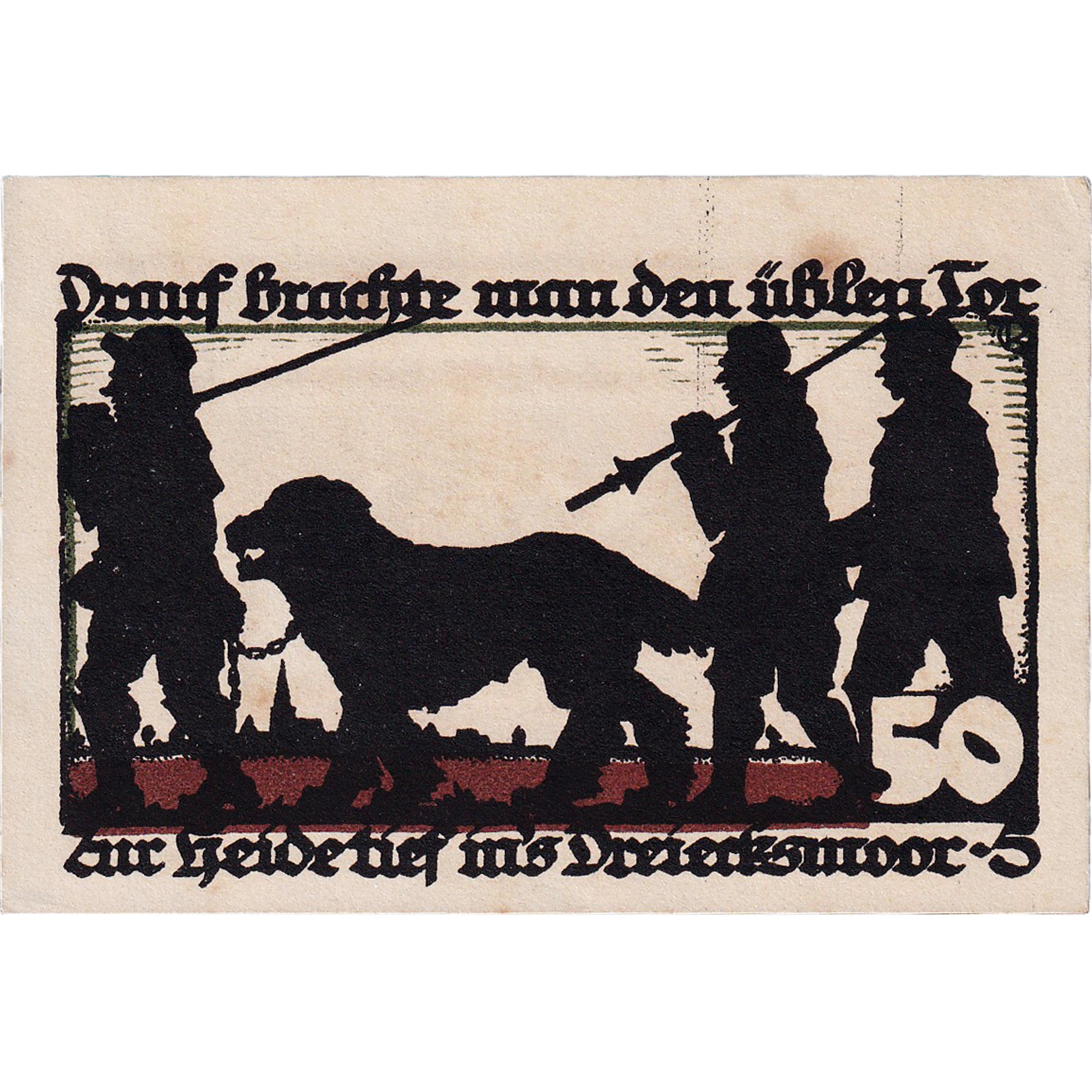 Banknote, Germany, Vechta, 50 Pfennig, loup, 1922, UNC(60-62) Mehl:1358.1