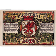 Banconote, Germania, Penkun, 50 Pfennig, aigle, 1921 SPL Mehl:1054.1
