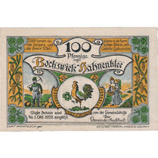 Banknote, Germany, Bockswiese, 100 Pfennig, château, 1922 UNC(63) Mehl:131.1