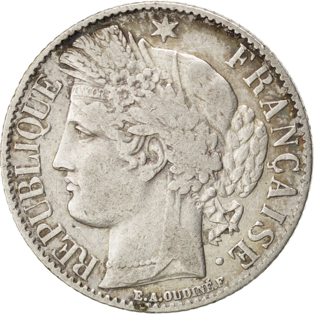 Münze, Frankreich, Cérès, Franc, 1887, Paris, S+, Silber, KM:822.1