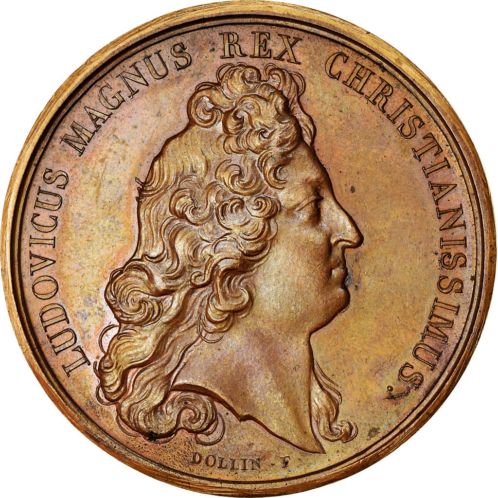 France, Medal, Louis XIV, Bataille de Seneffe, History, 1674, Mauger, Restrike