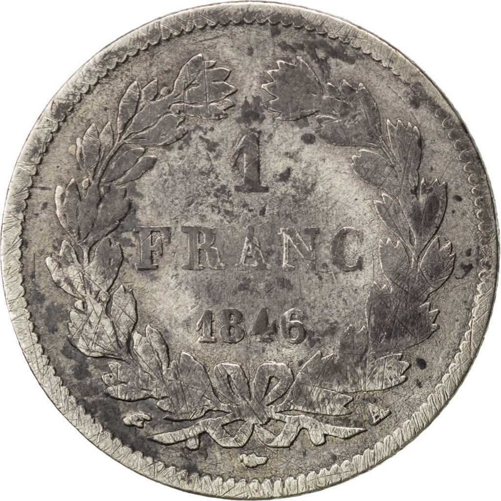 Louis Philippe Ier, 1 Franc tête laurée 1846 Paris, KM 748.1